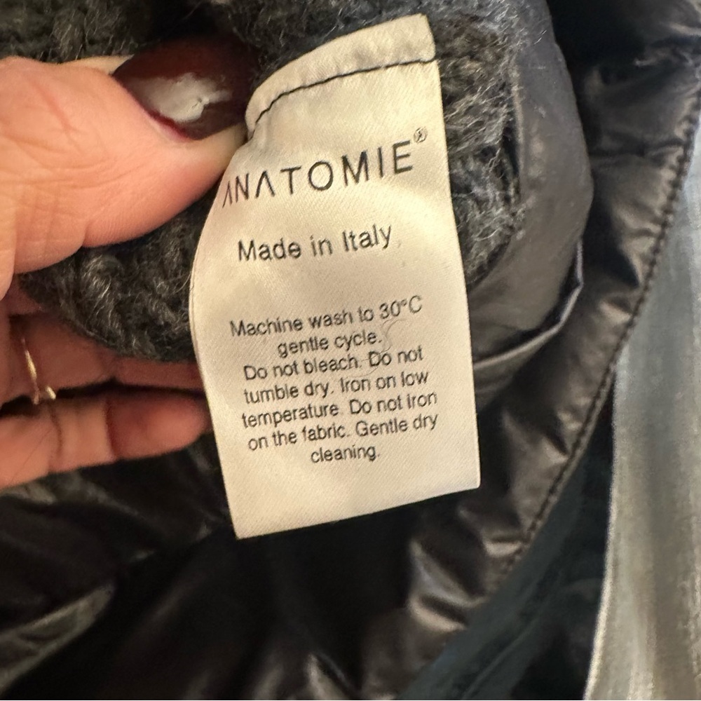 Anatomie Nina Black Knit & Puffer Hooded Jacket XS Utilitycore Quiet Luxury - Picture 7 of 9